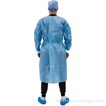 Ce FDA Non-Woven Blue PP Disposable Isolation Gown